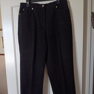 St. John Sport 5-Pocket Navy Blue Denim-Like Jeans/Pants w/logo plate in size 14
